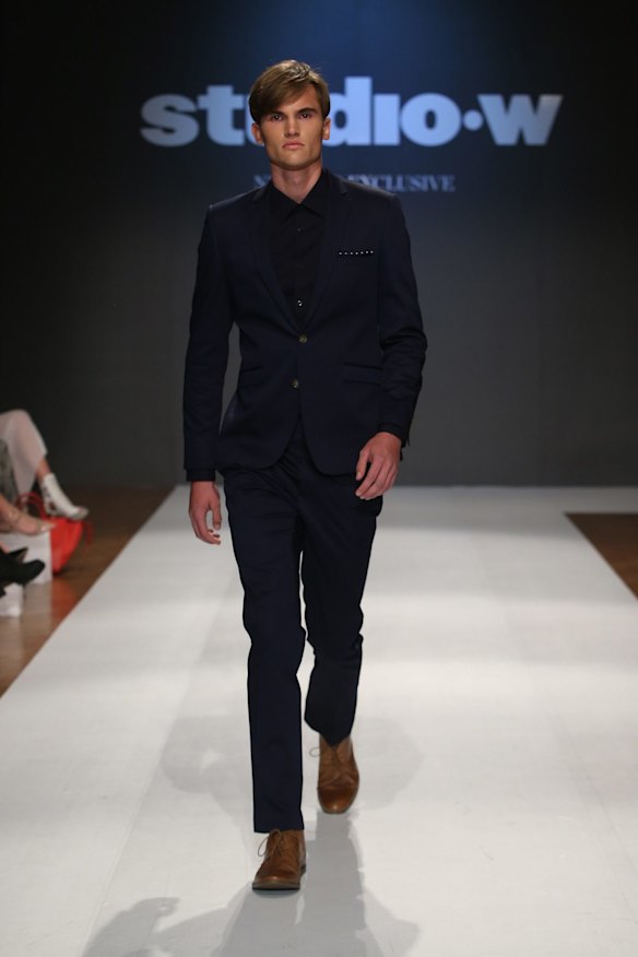 A model showcases designs by Studio.W.