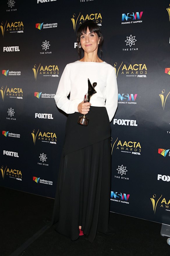 Polly Connolly after winning the AACTA Award for Best Light Entertainment Television Series for Gruen at the 6th AACTA Awards Presented in Sydney, Australia.