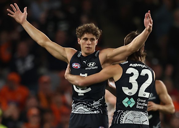 Carlton forward Charlie Curnow.