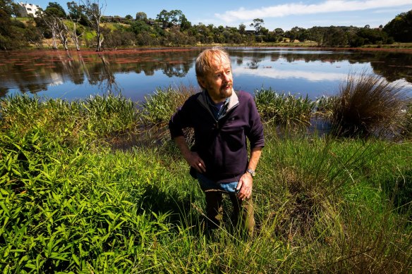 "The consultation process has been largely a public relations exercise": Friends of Banyule president Dennis O'Connell, pictured at the Banyule Flats.