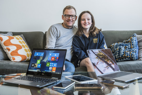 Dan and Grace Cox, one of many families struggling with the "device dilemma."