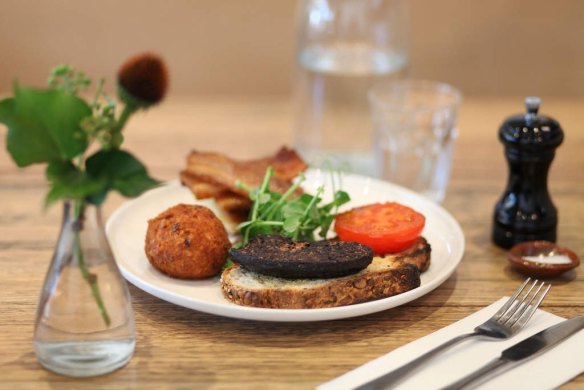 The British breakfast served at Cobb Lane in Yarraville.