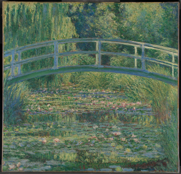 Claude Monet’s The Water-Lily Pond, 1899, is part of the exhibition.