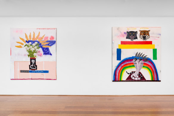 La mostra personale di Kerwick The Three Month Dream alla Piermarq Gallery di Sydney nel 2020. 