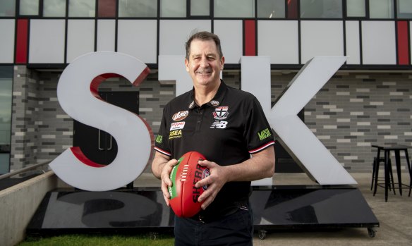 Ross the boss: Ross Lyon will use the summer to implement St Kilda’s new game plan.