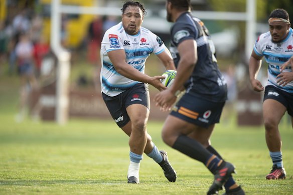Waratahs' Andrew Tuala. 