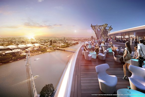 Artist impressions of the proposed Destination Brisbane Consortium.