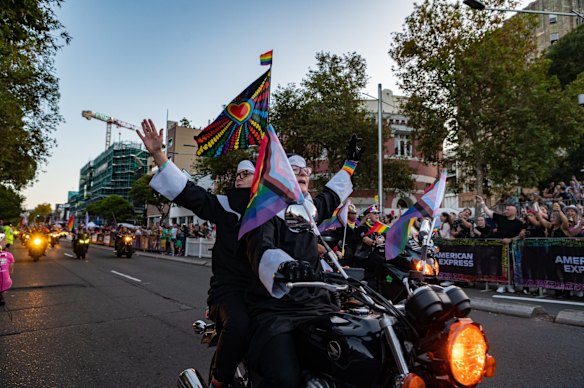 Participants in the 45th Sydney Gay and Lesbian Mardi Gras.