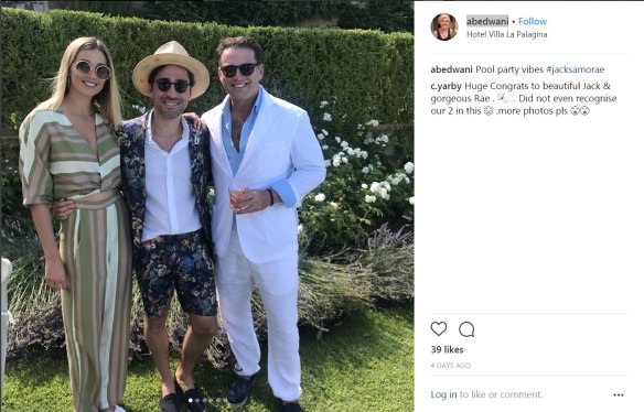 Jasmine Yarbrough, Karl Stefanovic with Jack Bedwani in Florence