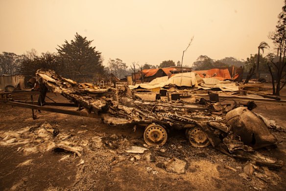 The Age News scenes from Mallacoota today after the Gippsland bushfires.