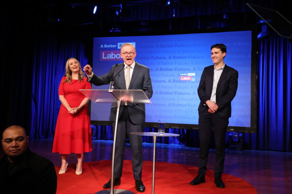 Anthony Albanese claims victory in the 2022 federal election.