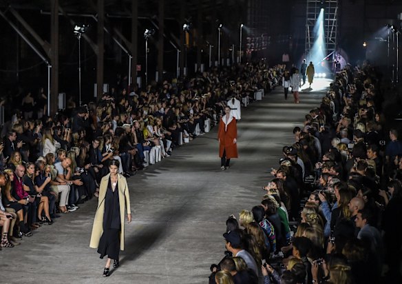 A general view of the catwalk for the Ellery collection event.