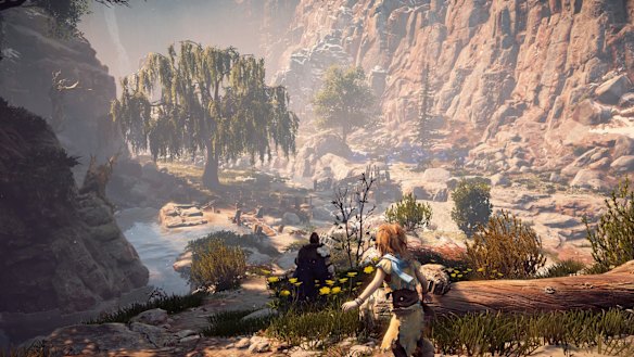 Young Aloy learns to hunt.