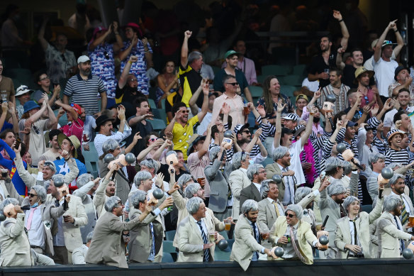 The Richies enjoyed Australia’s batting display on day two. 