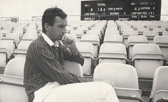 A thoughtful Peter Roebuck. Roebuck was a familiar face at Test cricket venues around the globe.