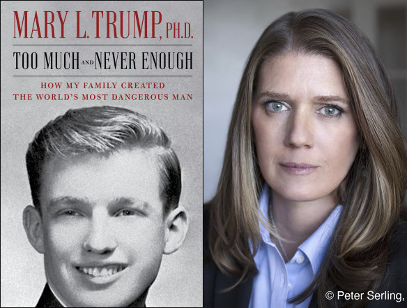 Mary Trump, the President's niece, and the cover of her tell-all book.