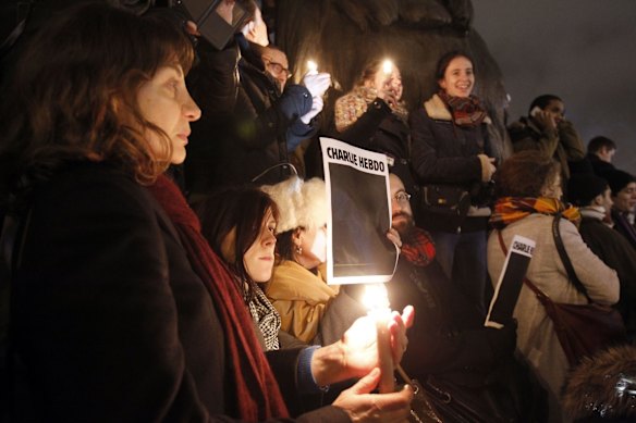 Solidarity ... The French mass to remember those killed.