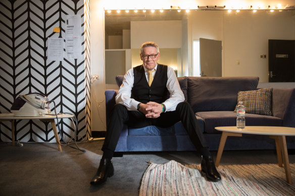 Matt Parkinson inside 'the dear old dressing rooms' at Channel 7.