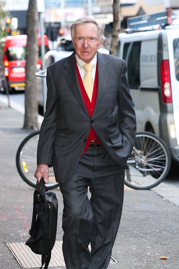 Witness Michael O’Hara arrives for his appearance at the ICAC on Monday.
