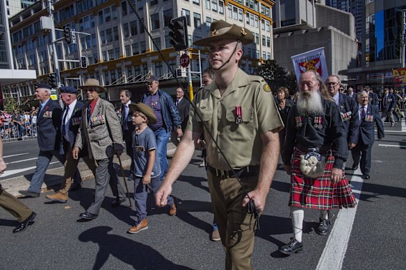Anzac Day March, Sydney, 2019.