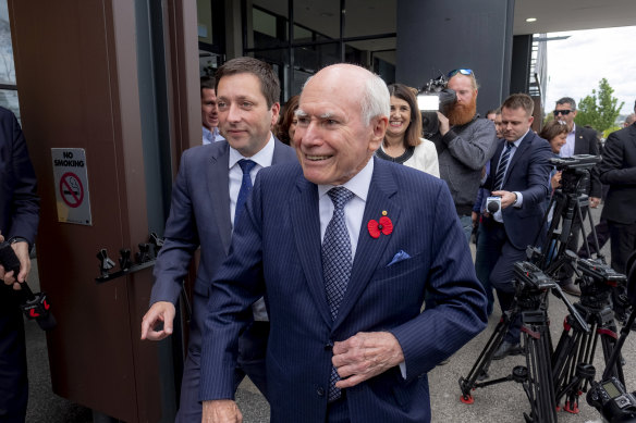 Former prime minister John Howard wows the fans at Fountain Gate 