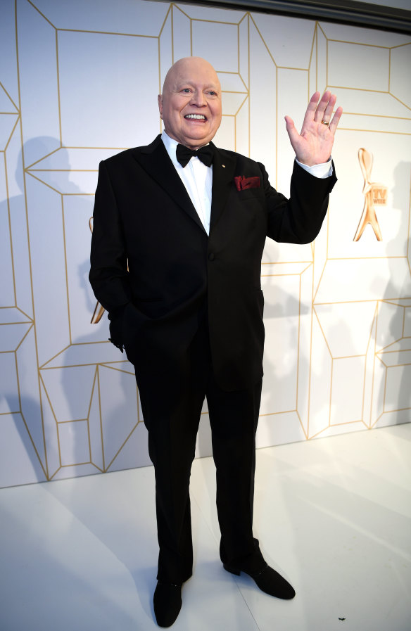 Bert Newton in the media room  at the TV Week Logie Awards before the storm of controversy hit.