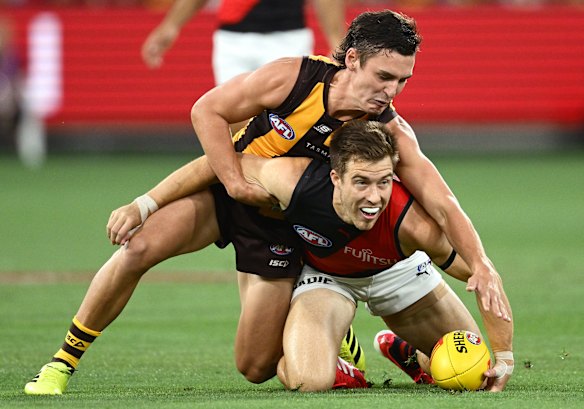 Could have been friends: Zach Merrett’s first game against Hawthorn will be one to watch next season.