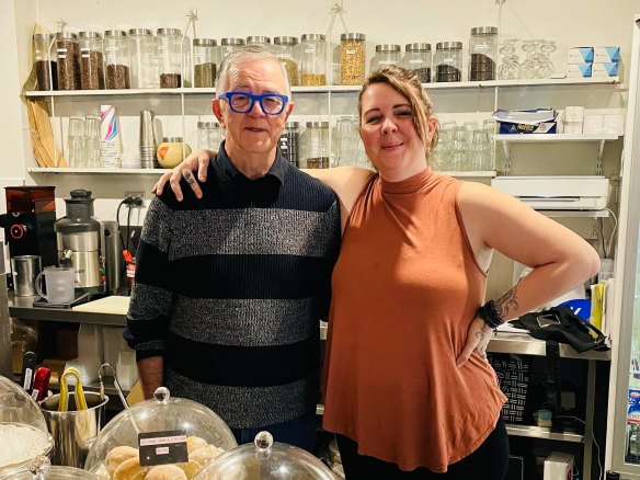 Forages Cafe owner Paul Vincent and daughter Georgia.