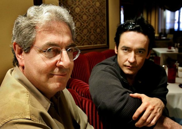 Director Harold Ramis (L) and actor John Cusack in New York in 2005.