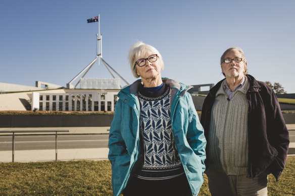 Jan Clifford and Geoff Millar want the right to debate the introduction of voluntary euthanasia laws in Canberra. 
