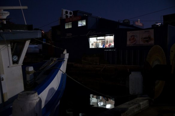 Break of dawn at the Sydney Fish Market.