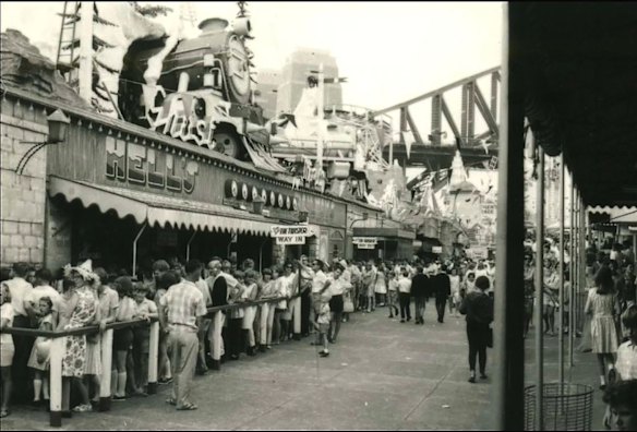 The Ghost Train was a popular ride at Sydney's Luna Park - photo taken prior to the June 1979 fire which claimed the lives of seven people.
