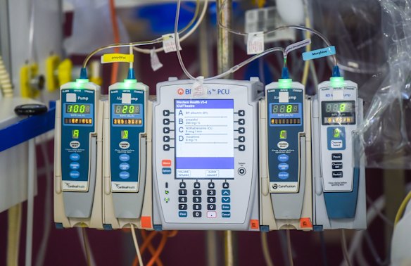 Sunshine Hospital COVID-19 ICU ward.