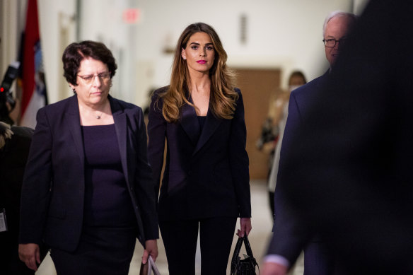 Hope Hicks, former White House communications director, arrives to give closed-door testimony.