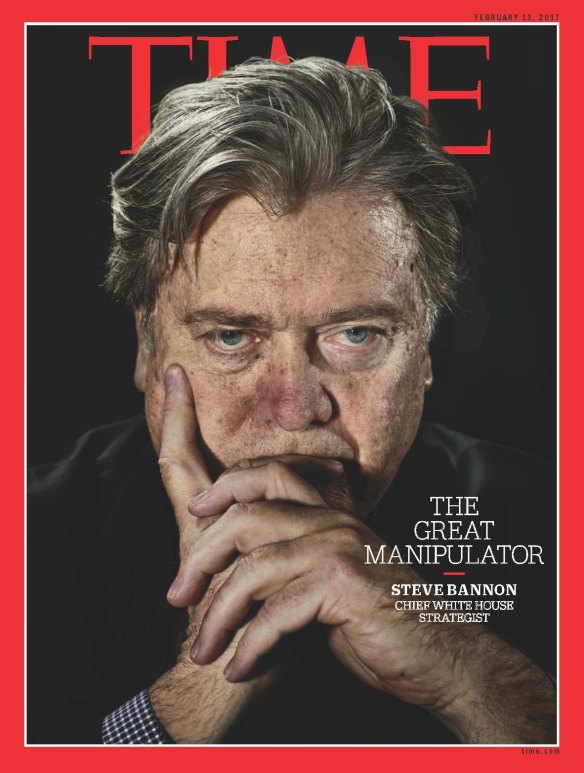 Time magazine cover with Steve Bannon, February 13, 2017.