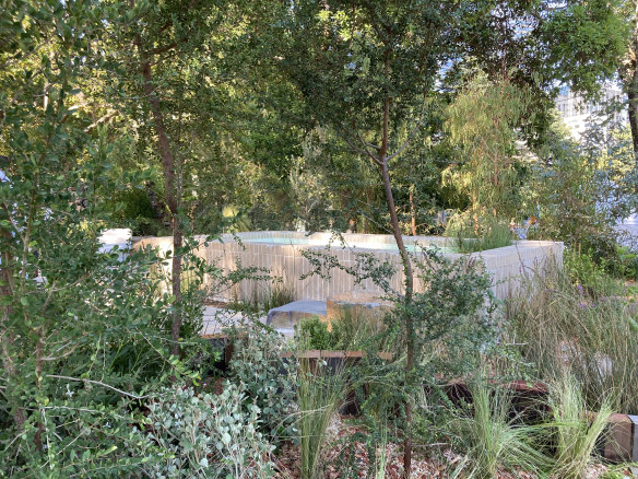 Indigenous and native plants were the key players across this year’s displays, including this gold-winning garden, SaltBush, by Phillip Withers in collaboration with Fiona Brockhoff.