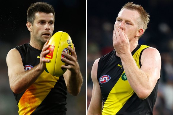 Farewell to Tiger greats: Trent Cotchin and Jack Riewoldt are almost certainly in their final seasons.
