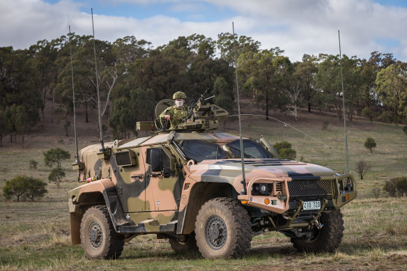 The Hawkei has significant advantages over other vehicles, including the fact it can be transported by helicopter directly to the battlefield. 