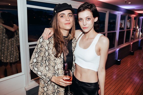 Charlotte Coquelin and Matilda Dods at the Sunglass Hut House of Sun party. 