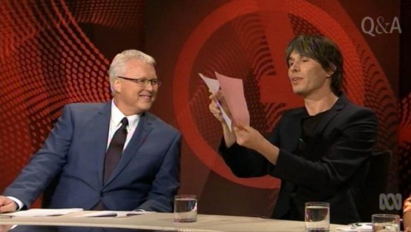 Rock star physicist Brian Cox with Tony Jones.