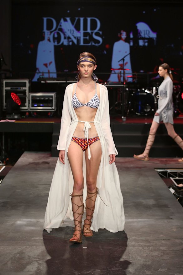 A model showcases designs by Tigerlily.