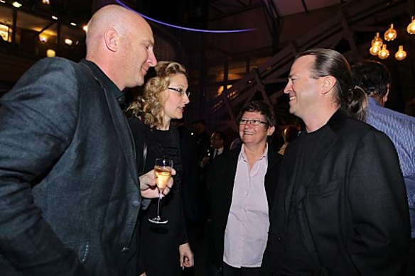 Matt Moran (left) , Sam Perry, Trish Richards and Neil Perry at the 2011 Good Food Guide Awards. 
