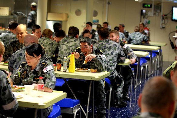 The main mess area on board HMAS Canberra (III).