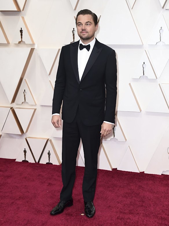 Leonardo DiCaprio arrives at the Oscars.