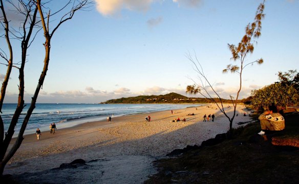 Looking towards Cape Byron and Lighthouse. August 2003.