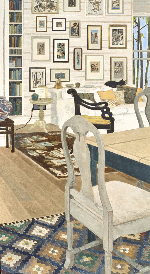 Interior with Cat by Cressida Campbell.