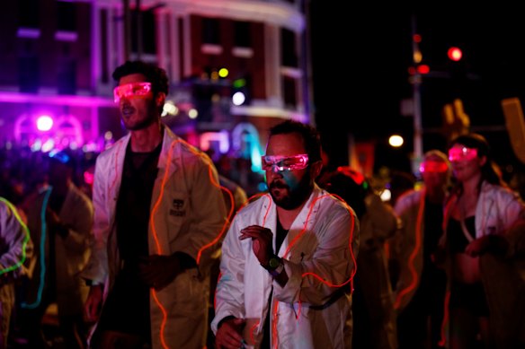 Participants in the 45th Sydney Gay and Lesbian Mardi Gras.