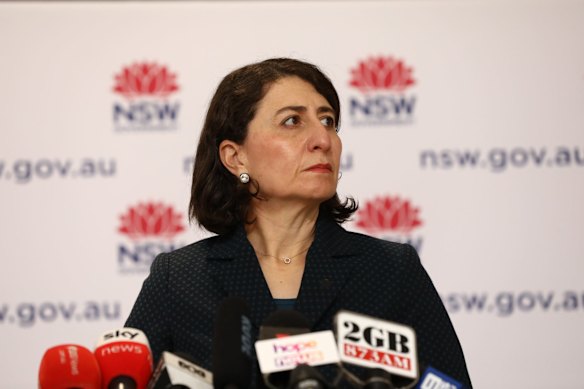 Premier Gladys Berejiklian during an update on the COVID-19 outbreak in NSW.