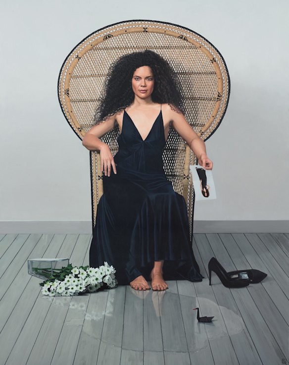 Jonathan Dalton, 'Angela'. Oil on linen, 170.5 x 135 cm. © the artist