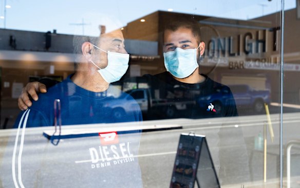 A father and son have opened a new restaurant, Moonlight Bar and Grill serving Iraqi food, ten days ago, in Smithfield, during Sydney's lockdown. Smithfield is in the Fairfield LGA which is a hotspot during the latest Covid-19 outbreak, and the residents here have tighter restrictions than elsewhere in Sydney. They say food delivery and takeaway is doing ok.